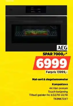 Power Aeg mat-sort & stegetermometer kompaktovn tilbud