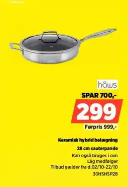 Power Hâws keramisk hybrid belægning 28 cm sauterpande tilbud