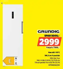 Power Grundig 186,5 cm fryseskab tilbud