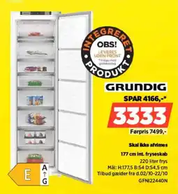 Power Grundig fryseskab tilbud