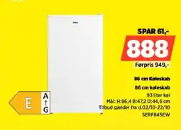 Power SNE 86 cm køleskab tilbud