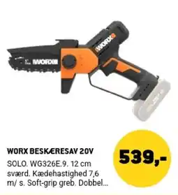 XL-BYG Worx beskæresav 20v tilbud
