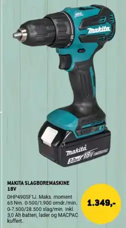 XL-BYG Makita slagboremaskine 18V tilbud
