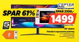 Power Cepter 34" skærm tilbud