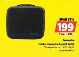 Power Dacata Gaming Holdbar opbevaringskasse til Switch tilbud