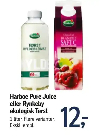 Føtex Harboe Pure Juice eller Rynkeby økologisk Tørst tilbud