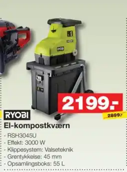 Bauhaus Ryobi El-kompostkværn tilbud