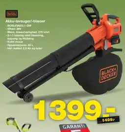 Bauhaus Black+Decker Akku-løvsuger/-blæser tilbud