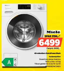 Power Miele Vaskemaskine tilbud
