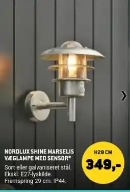 XL-BYG Nordlux Shine Marselis væglampe med sensor tilbud