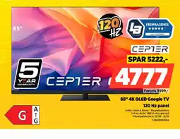 Power Cepter 65" 4K QLED Google TV tilbud