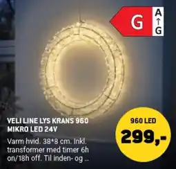 XL-BYG Veli Line lys krans 960 mikro led 24v tilbud