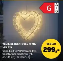 XL-BYG Veli Line Hjerte 960 Mikro Led 24v tilbud