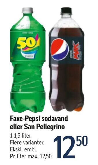 Føtex Faxe-Pepsi sodavand eller San Pellegrino tilbud