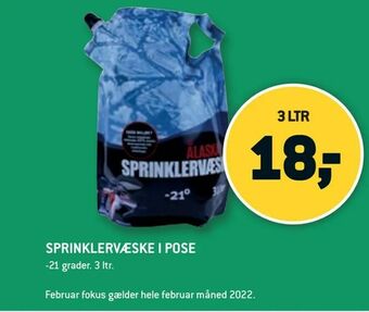XL-BYG Sprinklervæske i pose tilbud