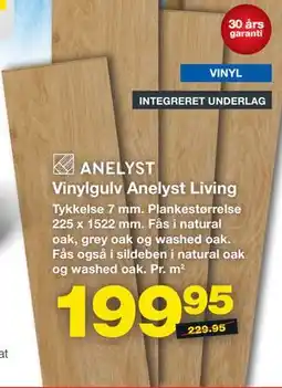 Bauhaus Vinylgulv Anelyst Living tilbud