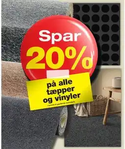 Bauhaus Spar 20% på alle tæpper og vinyler tilbud