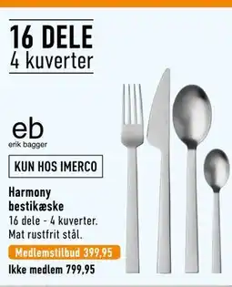 Imerco Harmony bestikæske tilbud