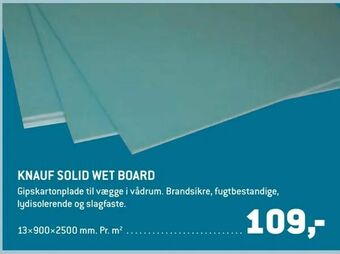XL-BYG Knauf solid wet board tilbud