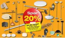 Bauhaus Spar 20% på alle lamper tilbud