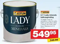 Bauhaus 2,7 l Lady minerals kalkvægmaling tilbud