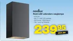 Bauhaus Nordlux Rold LED udendørs væglampe tilbud