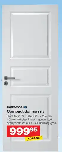 Bauhaus Compact dør massiv tilbud