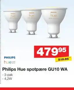 Bauhaus Philips Hue spotpære GU10 WA tilbud
