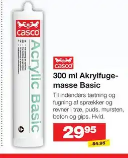 Bauhaus 300 ml Akrylfugemasse Basic tilbud