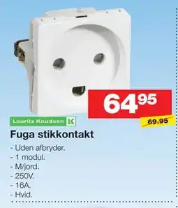 Bauhaus Fuga stikkontakt tilbud