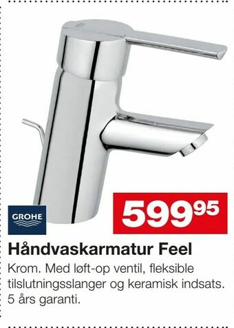 Bauhaus Håndvaskarmatur Feel tilbud