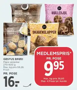 MENY Gestus brød (poser) tilbud