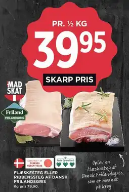 MENY Flæskesteg eller ribbensteg af dansk frilandsgris tilbud