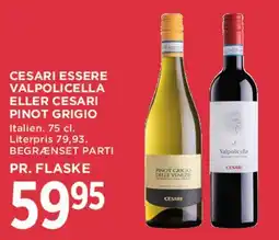 MENY Cesari Essere Valpolicella eller Cesari Pinot Grigio tilbud