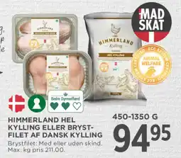 MENY Himmerland hel kylling eller brystfilet af dansk kylling tilbud