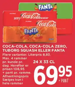 MENY Coca‑Cola / Fanta / Tuborg Squash - 24 x 33 cl tilbud