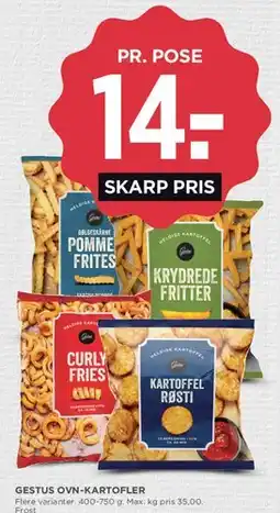 MENY Gestus ovn-kartofler tilbud