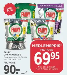 MENY Fairy opvasketabs tilbud