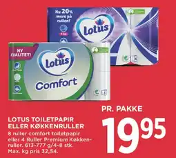 MENY Lotus toiletpapir eller køkkenruller tilbud