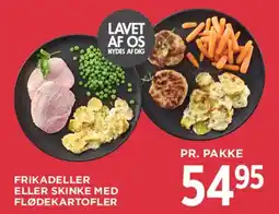 MENY Frikadeller eller skinke med flødekartofler tilbud