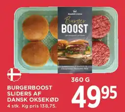 MENY BurgerBOOST sliders af dansk oksekød tilbud