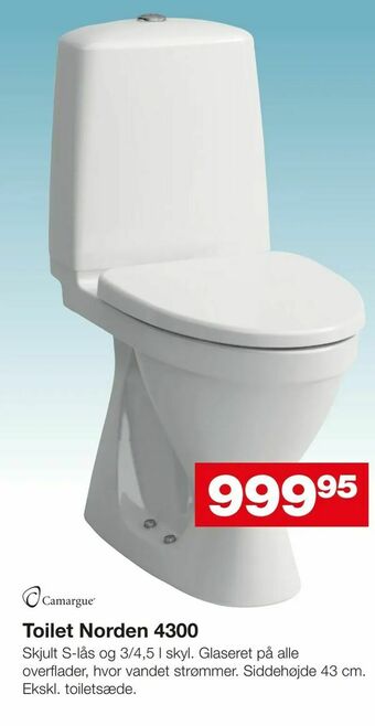 Bauhaus Toilet Norden 4300 tilbud