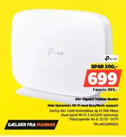 Power Ftp-link 4g+ gigabit trådløs router hele hjemmets wi-fi med easymesh-support tilbud
