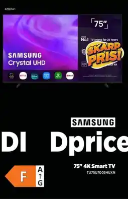 Power Samsung 75" 4k smart tv tilbud