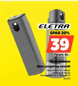 Power ELETRA Skærmrenser Nem rengøring overalt tilbud