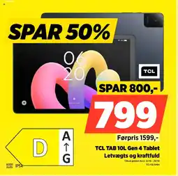 Power TCL TAB 10L Gen 4 Tablet Letvægts og kraftfuld tilbud