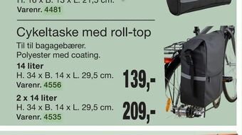 Harald Nyborg Cykeltaske med roll-top tilbud