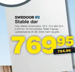 Bauhaus SWEDOOR JW Stable dør tilbud