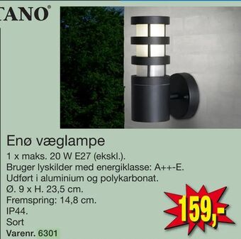 Harald Nyborg Enø væglampe tilbud