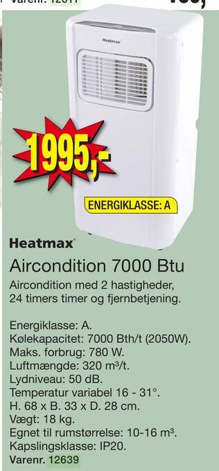 Harald Nyborg Aircondition 7000 Btu tilbud